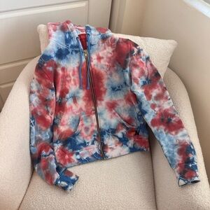 NWOT Aviator Nation Relaxed Hand Dyed Zip Hoodie